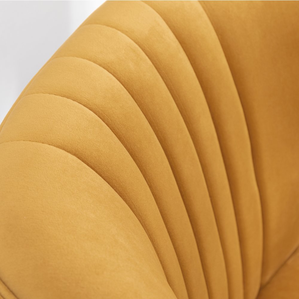 Elon Contemporary Velvet Upholstered Accent Chair, Gold. Picture 9