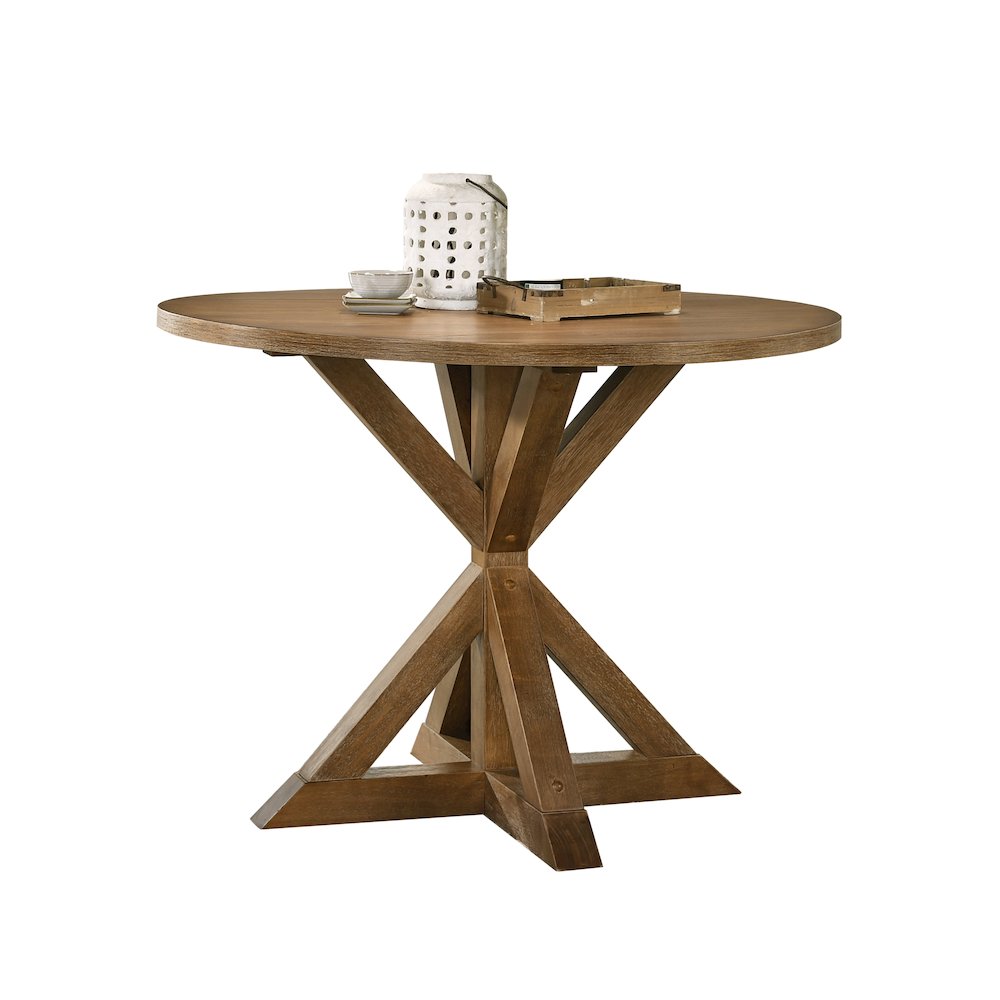 Windvale Cross-Buck Base Counter Height Dining Table. Picture 1