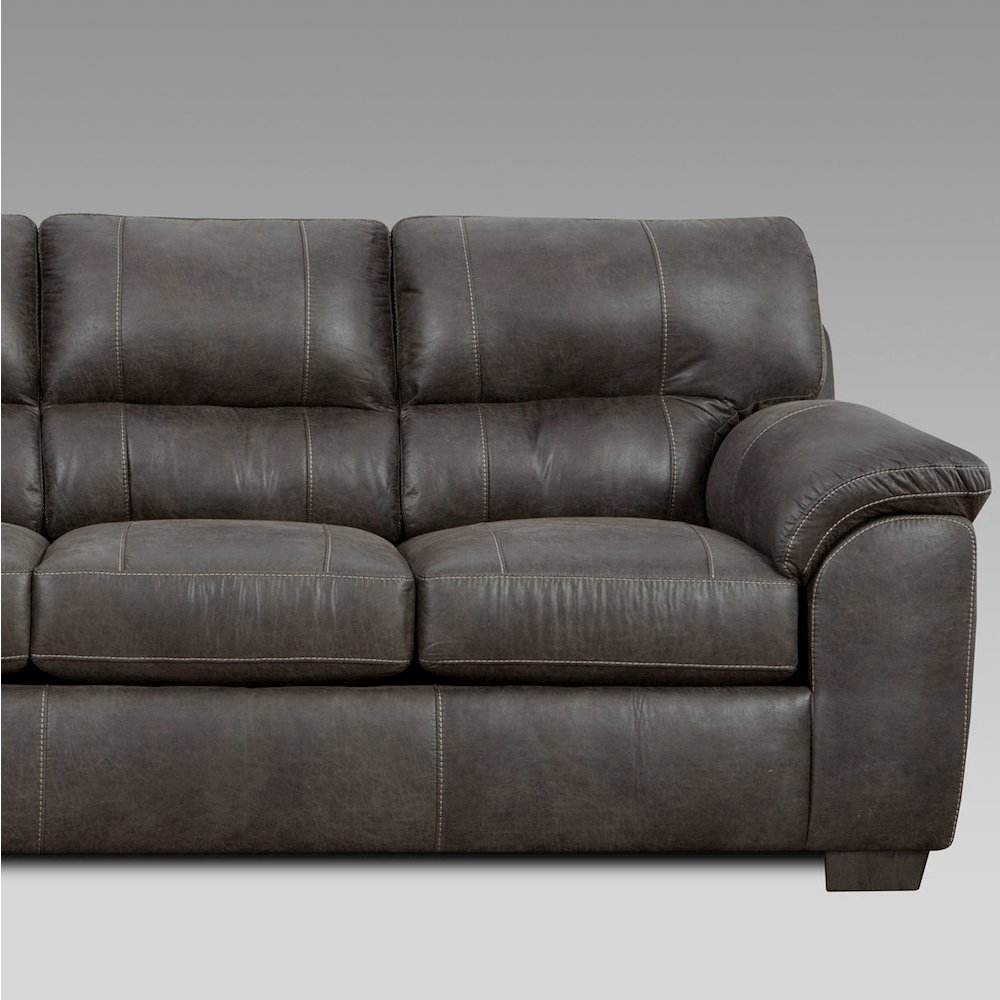 Tirana Contemporary Fabric Pillow-top Arm Sectional Sofa in Sequoia Ash. Picture 4
