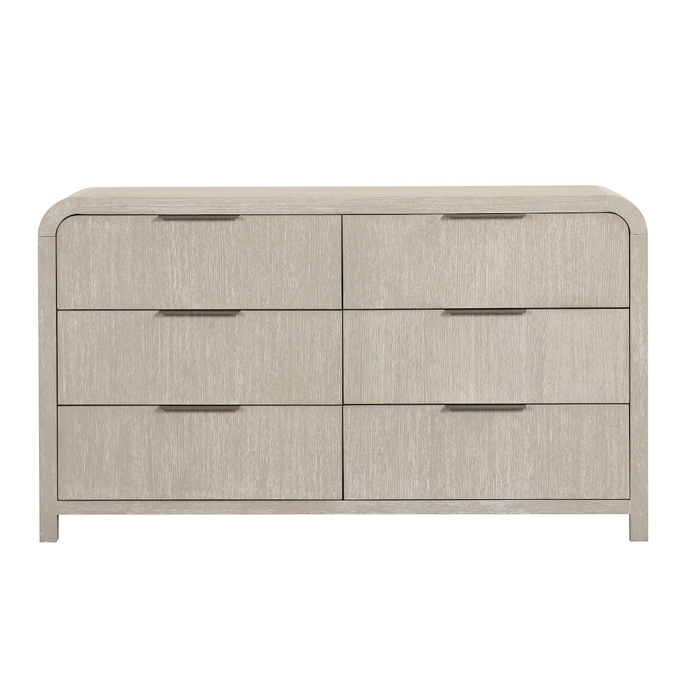 Tavari Contemporary 6-Drawer Wood Dresser, Light Gray. Picture 11