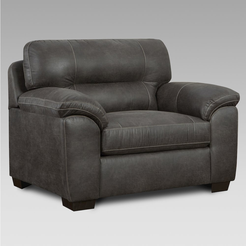 Tirana Contemporary Fabric Pillow-top Arm 4-Piece Sofa Set in Sequoia Ash. Picture 6