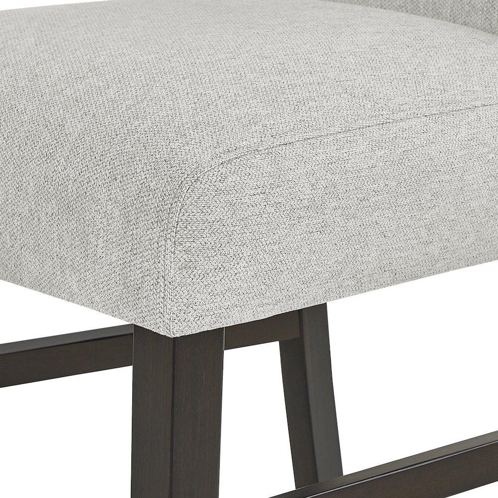 Cavira Modern Upholstered Counter Height Stools, Set of 2, Gray. Picture 4
