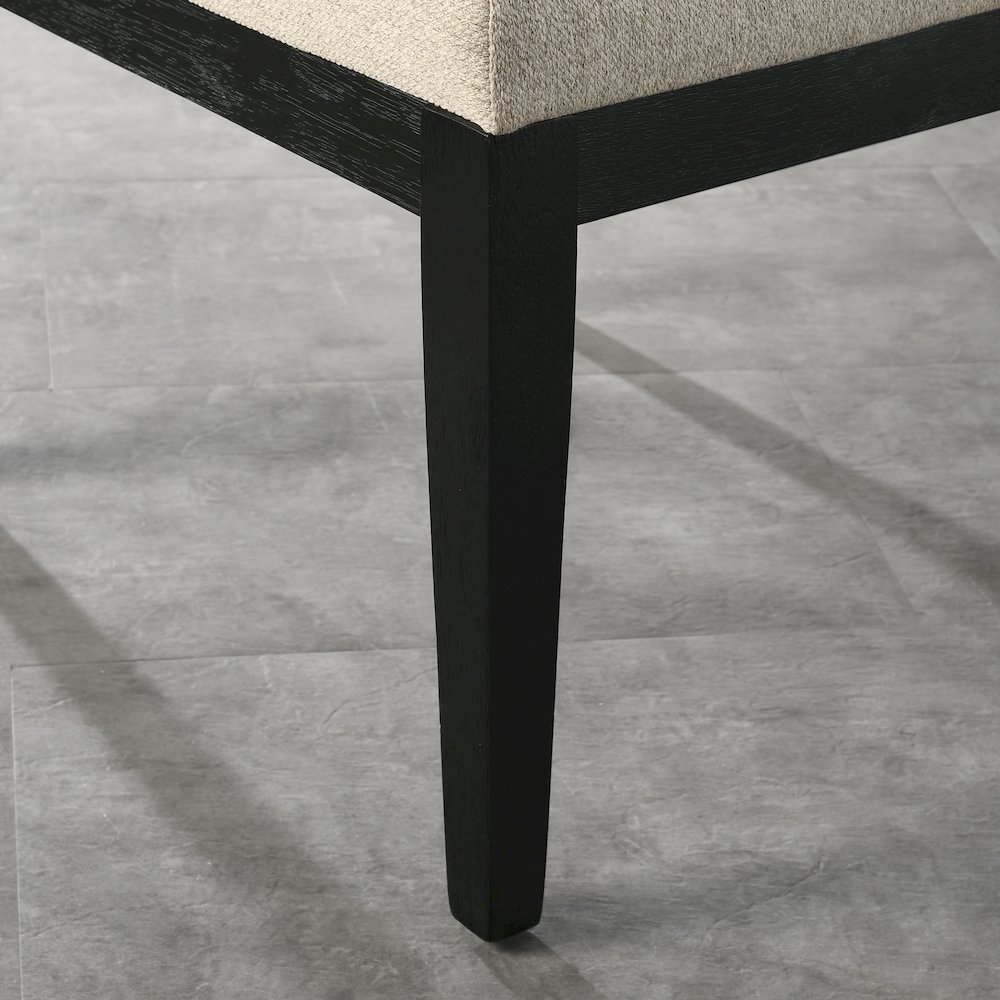 Rocco Contemporary Solid Wood Dining Chairs, Set of 2, Beige. Picture 10