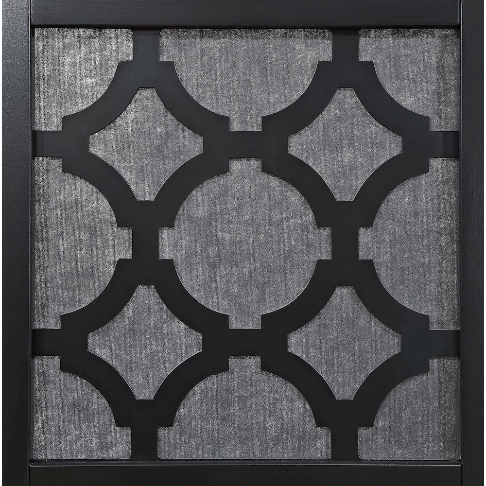 4-Panel Room Divider, Decorative Folding Freestanding Privacy Screen, Black. Picture 6