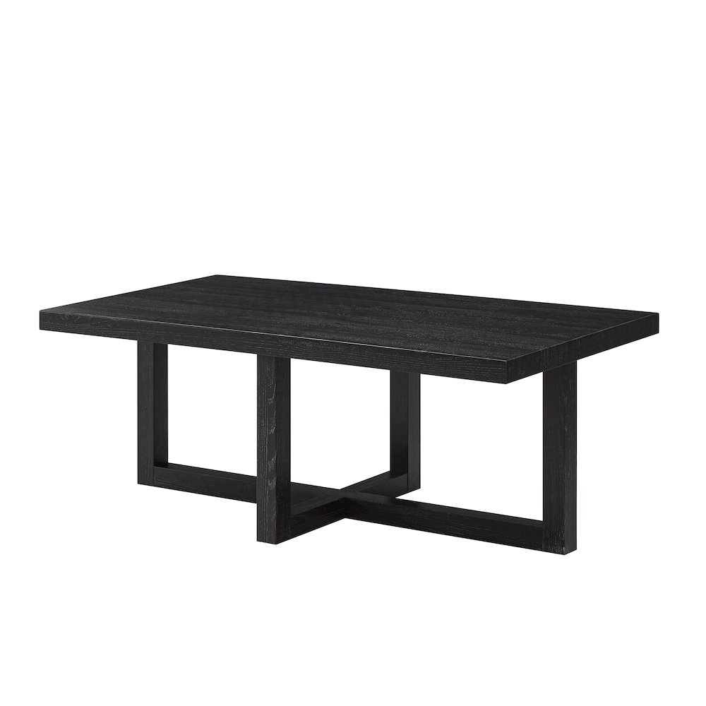 Luno Contemporary Coffee Table, Black. Picture 1