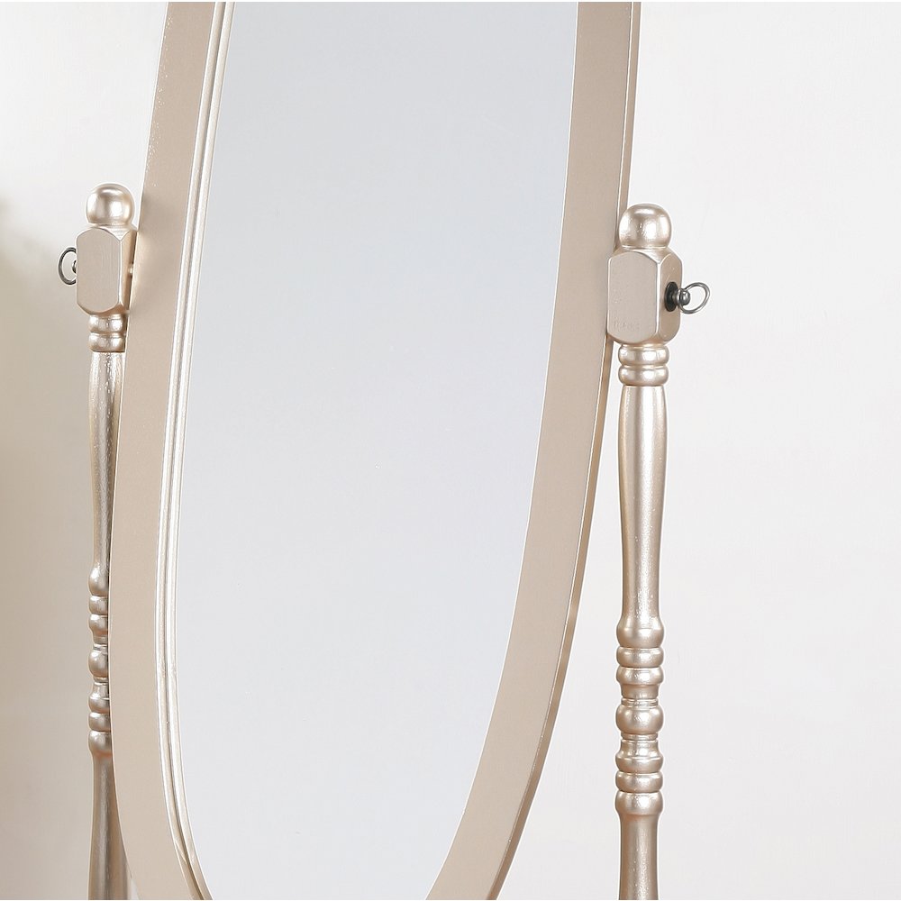 Audi Traditional Queen Anna Style Wood Floor Cheval Mirror, Gold Finish. Picture 3