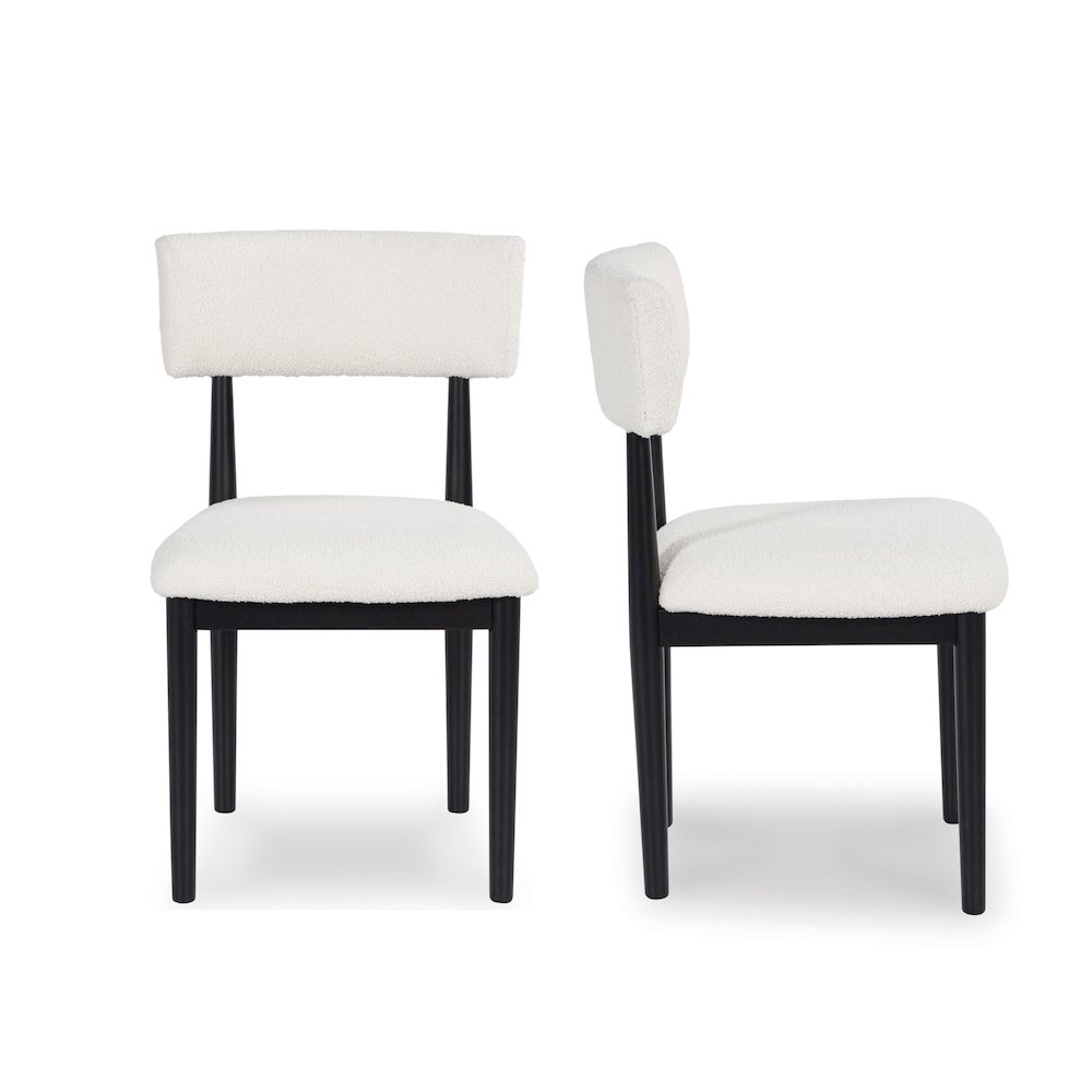 Ellis Boucle Upholstered Dining Chairs, Set of 2. Picture 10