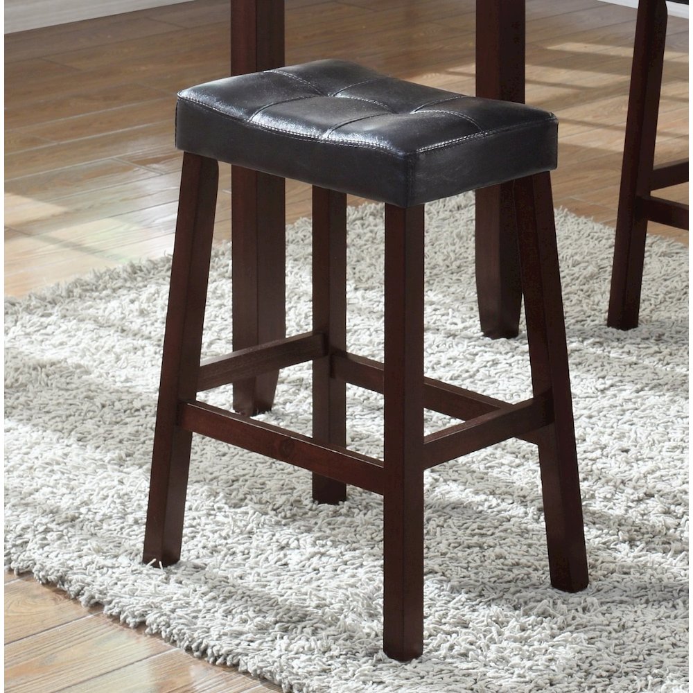 Scaff 3-Pc Counter Height Glossy Print Marble Breakfast Table with Stools. Picture 4