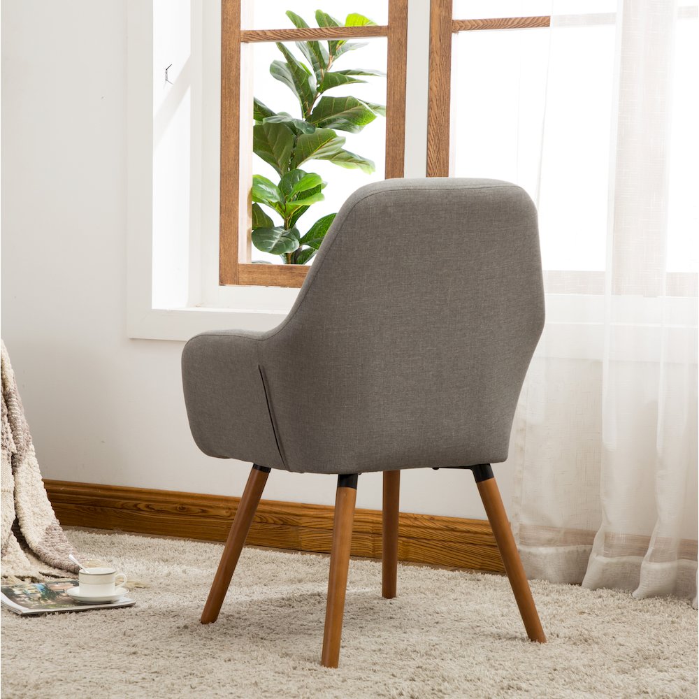 Tuchico Contemporary Fabric Accent Chair, Gray. Picture 5