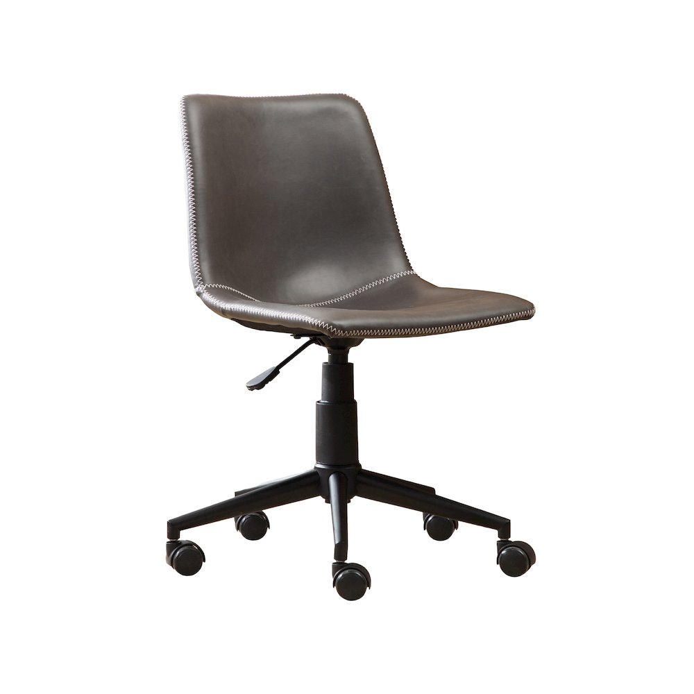 Cesena Faux Leather 360 Swivel Air Lift Office Chair, Antique Gray. Picture 1