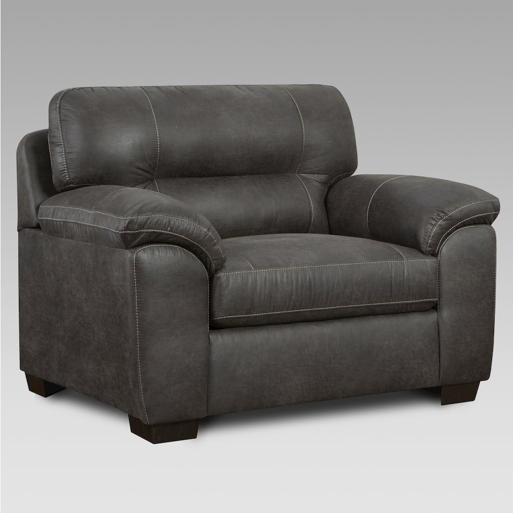 Tirana Contemporary Fabric Pillow-top Arm Chair in Sequoia Ash. Picture 2