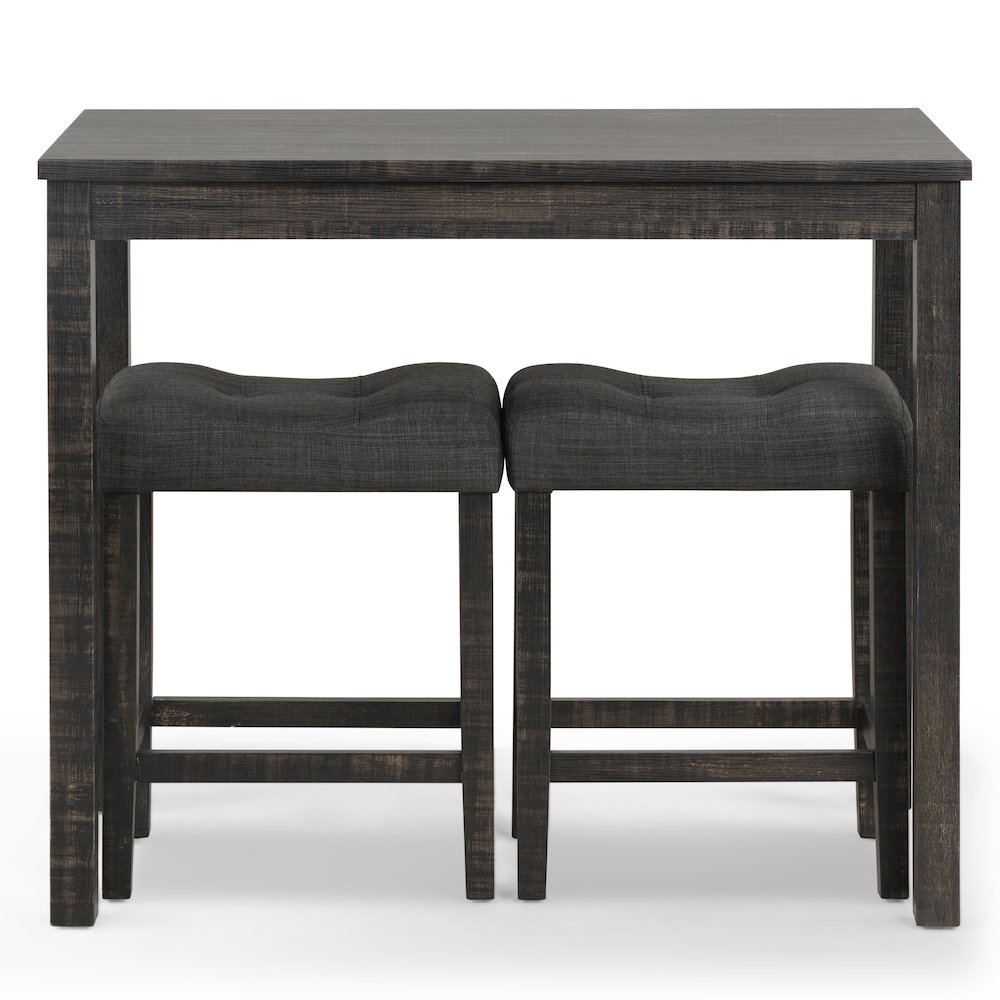 Sora Wood 3-Pc Counter Height Dining Set, Gray. Picture 8