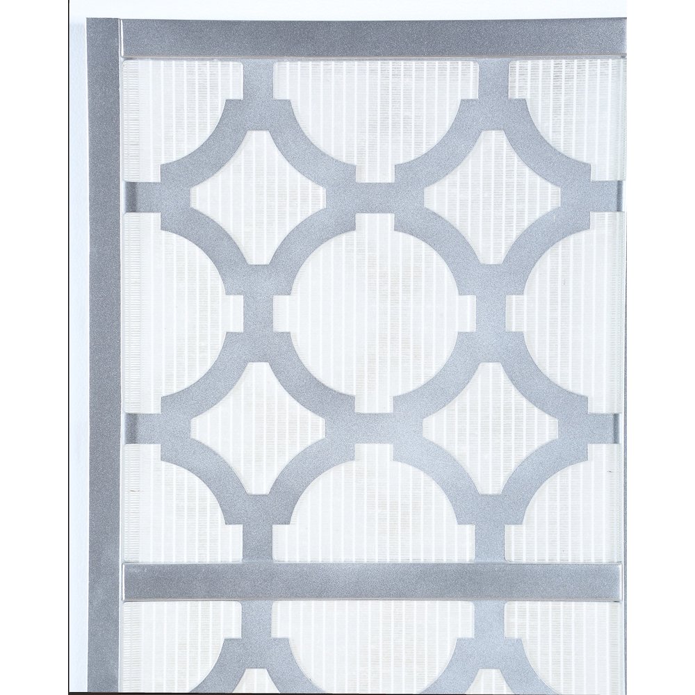 Quarterfoil infused Diamond Design 4-Panel Room Divider, Silver. Picture 3