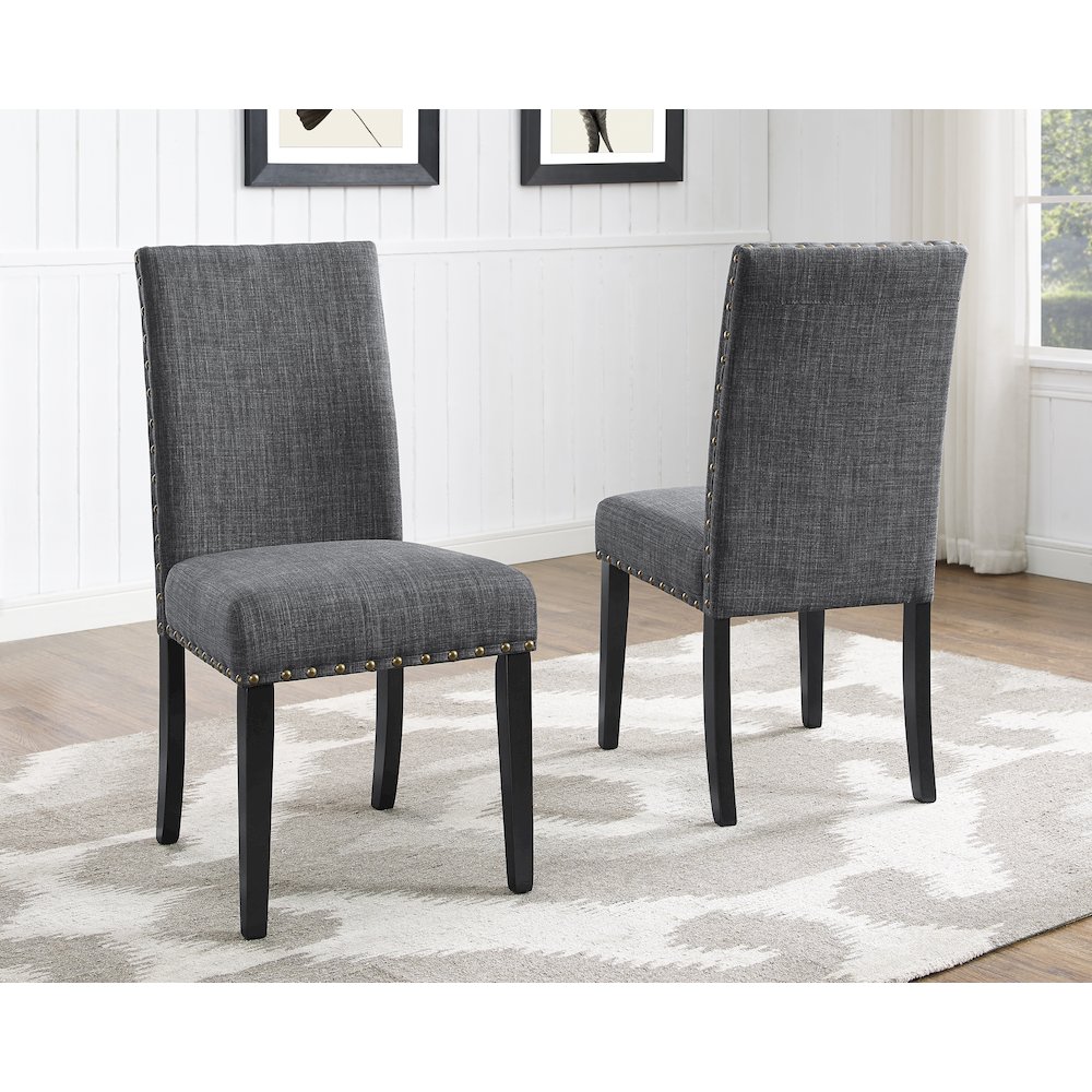 Amisos 6-Pc Dining Set, Hairpin Dining Table with 4 Chairs and  Wood Bench, Gray. Picture 11