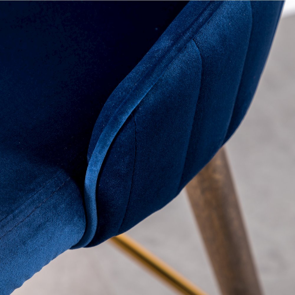 Leland Fabric Upholstered Counter Height Wingback Stools, Set of 2, Blue. Picture 9
