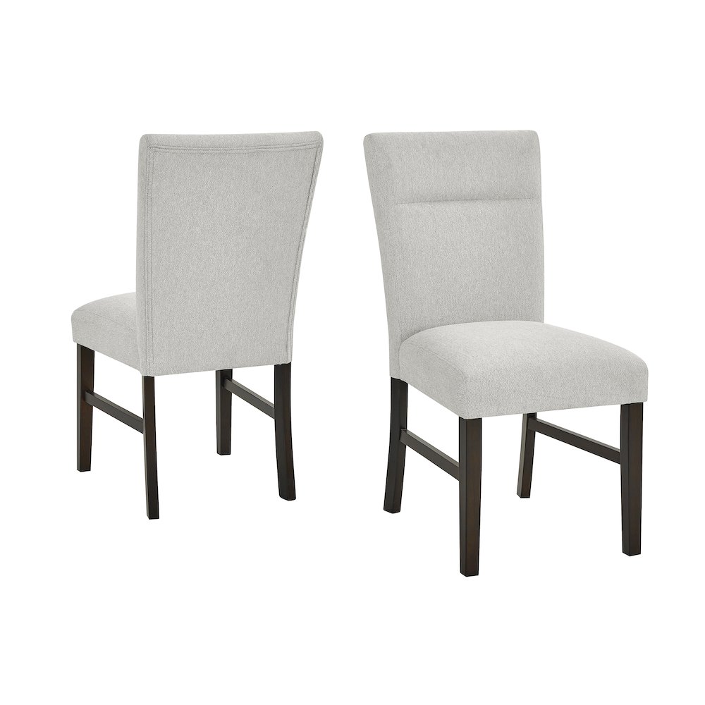Madison Contemporary Upholstered Dining Chairs,Set of 2,Gray. Picture 1