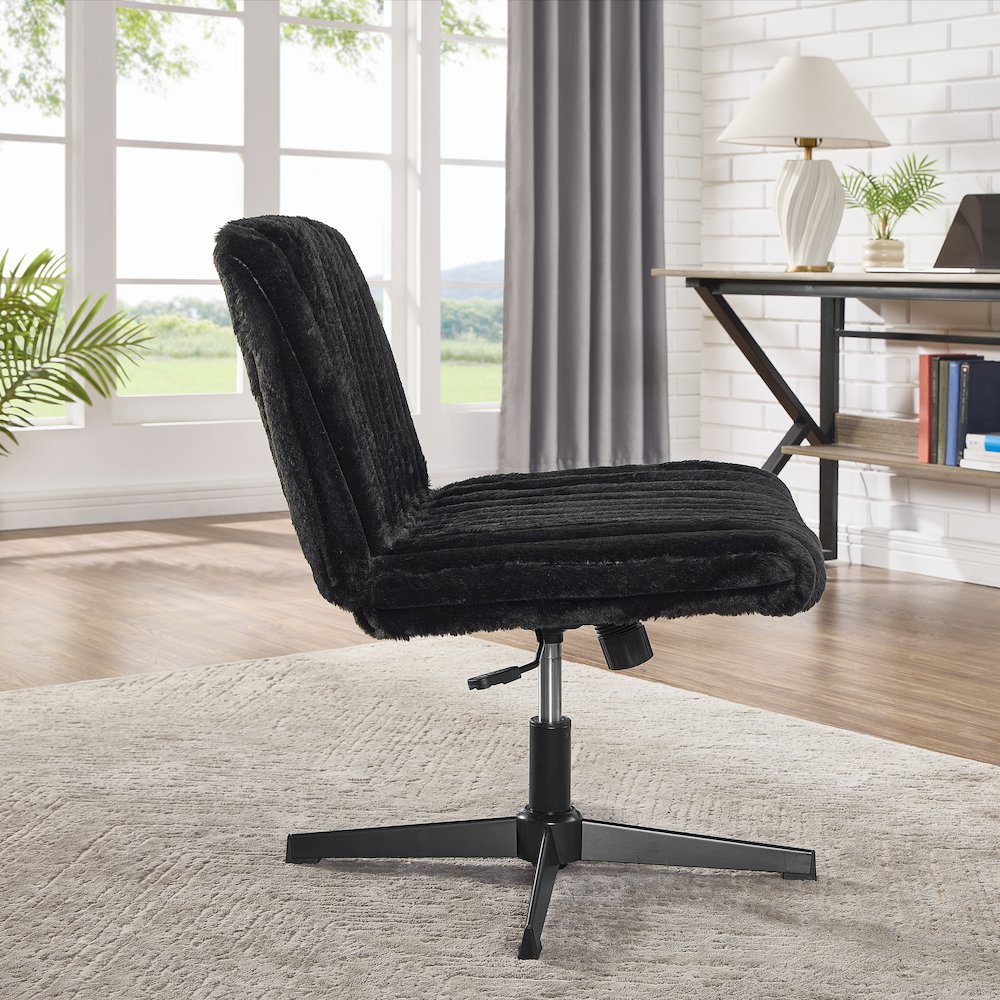 Blynn Adjustable Swivel Criss Cross Chair, Office Chair Vanity Chair. Picture 4