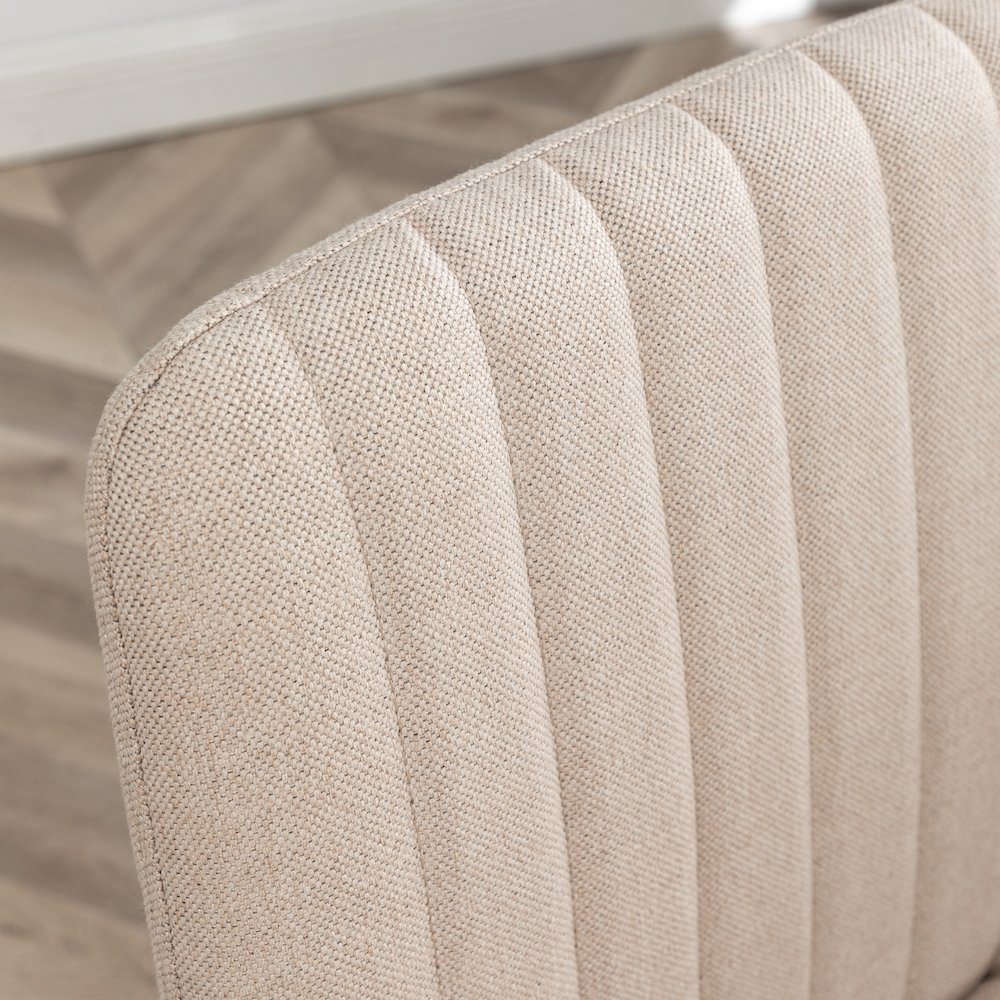Masar Fabric Swivel Office Chair, Beige. Picture 14