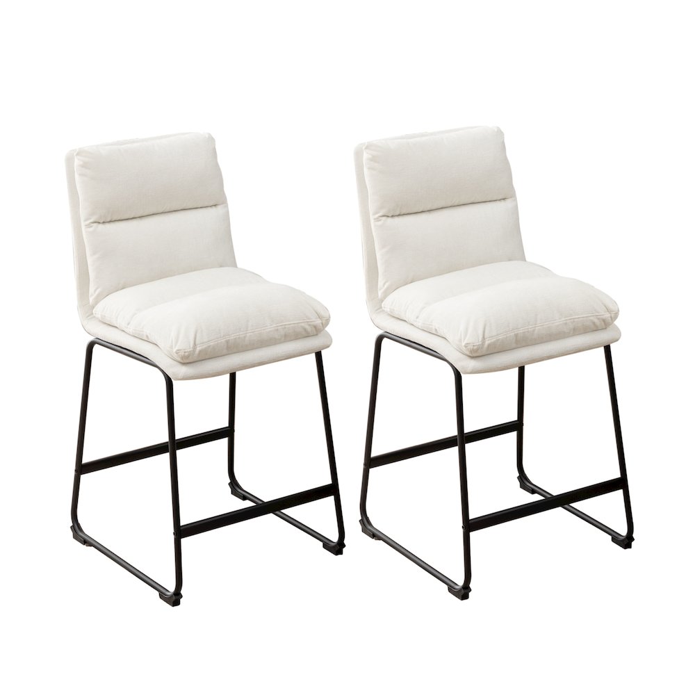 Milos Upholstered 26-inch Counter Height Stools, Set of 2. Picture 1