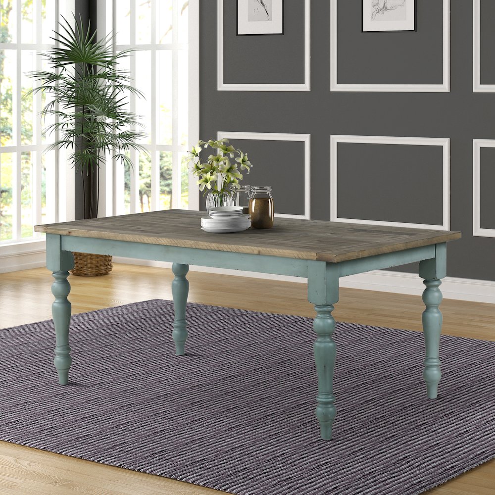 Prato 6-Piece Dining Table Set with Cross Back Chairs and Dining Bench. Picture 4