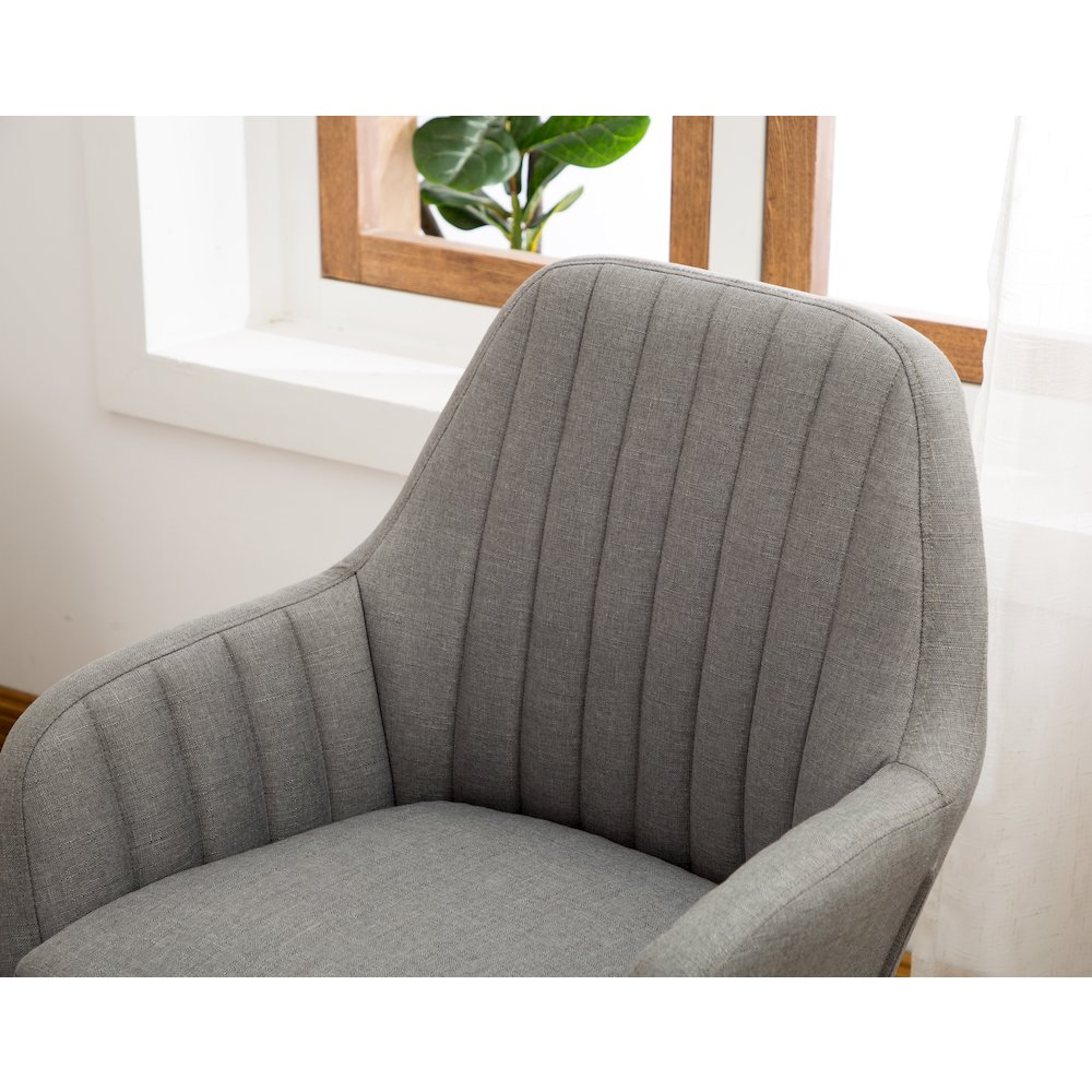 Tuchico Contemporary Fabric Accent Chair, Gray. Picture 6