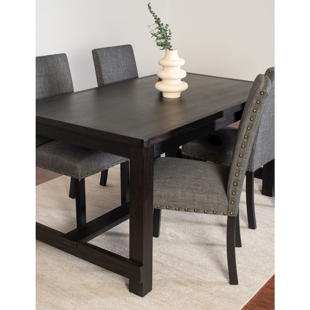 Muzzi Contemporary 5-Piece Dining Set, Dining Table with 4 Stylish Chairs, Gray. Picture 3