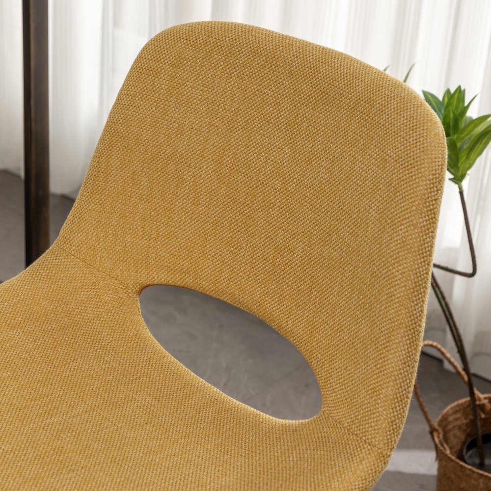 Porth Fabric Kitchen 28.25" Barstools, Set of 2, Yellow. Picture 13