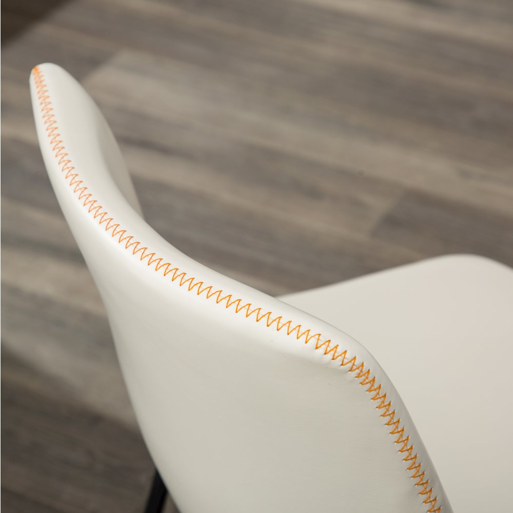 Lotusville Antique Wood Finished Dining Set: Table and Four Chairs, White. Picture 7