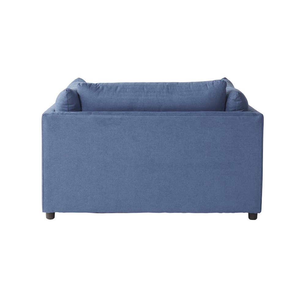 Enda Oversized Living Room Pillow Back Cuddler Arm Chair, Image Navy. Picture 3
