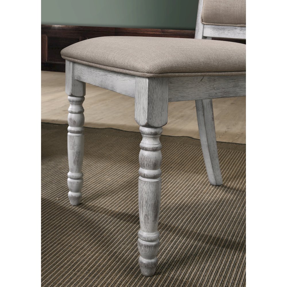 Iris Weathered White Wood 5-Pc Dining Set. Picture 7