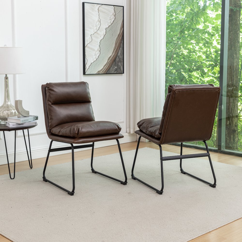 Milos Upholstered Dining Chairs, Set of 2. Picture 5