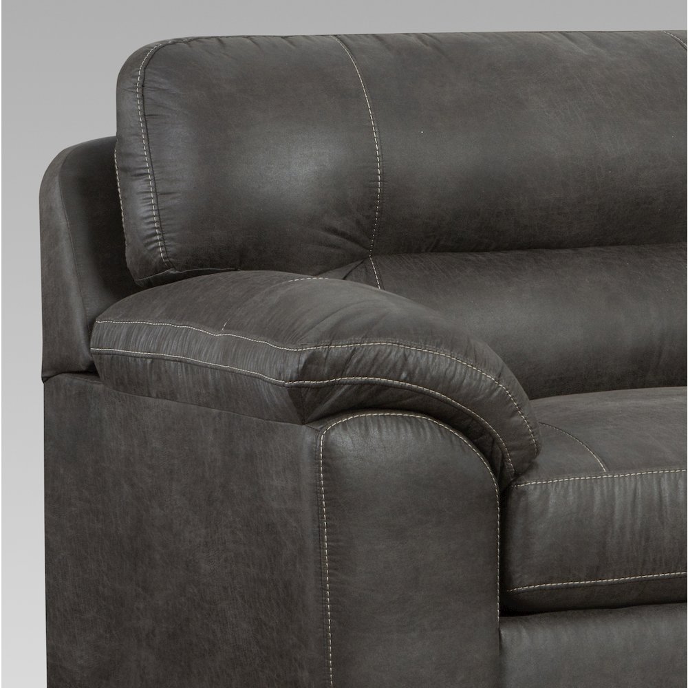 Tirana Contemporary Fabric Pillow-top Arm Sectional Sofa in Sequoia Ash. Picture 3