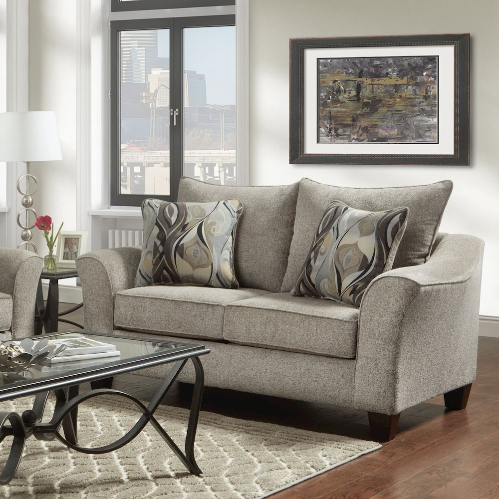 Camero Platinum Fabric 4-Piece Living Room Set. Picture 3