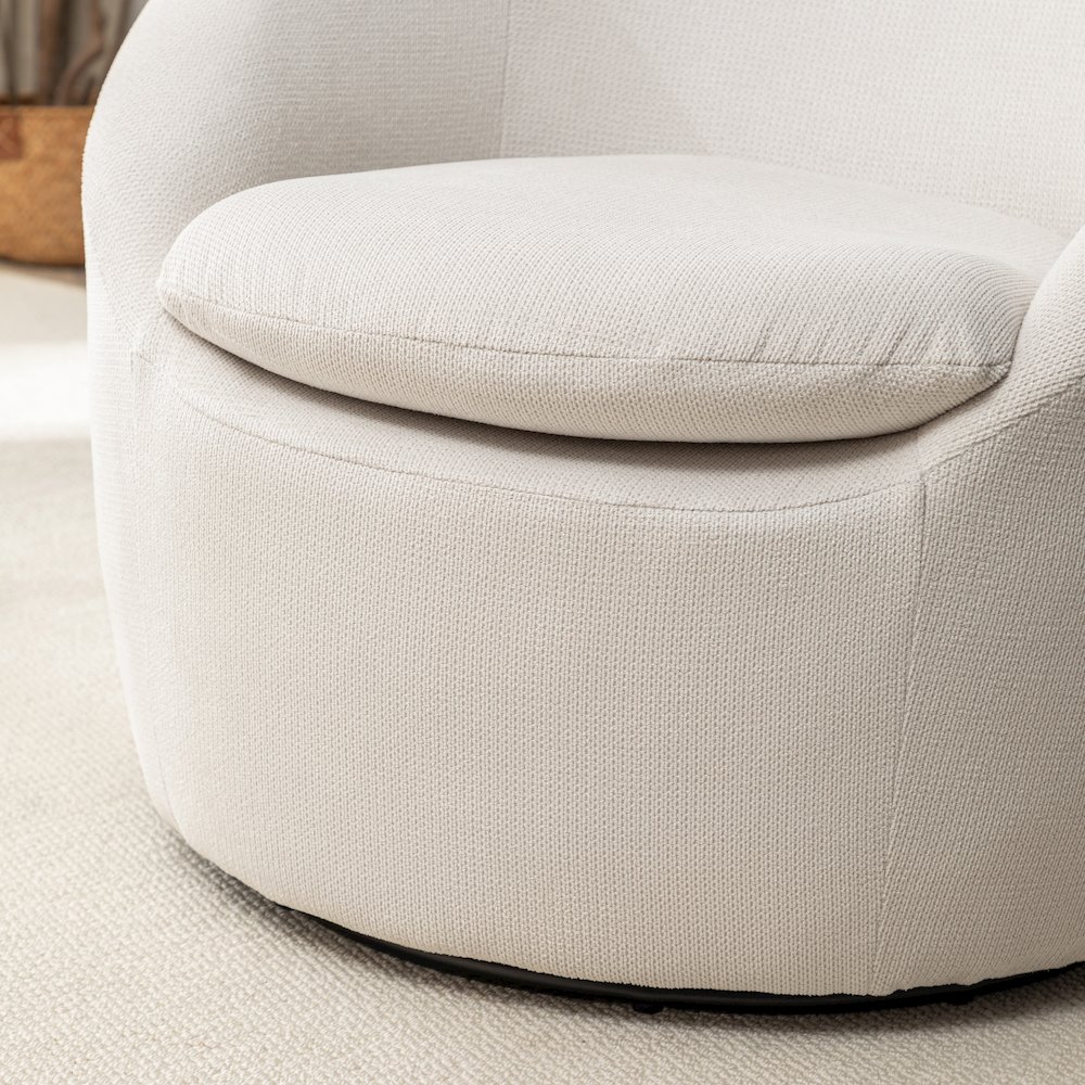 Winnie Modern Barrel Chair, 360° Swivel. Picture 9