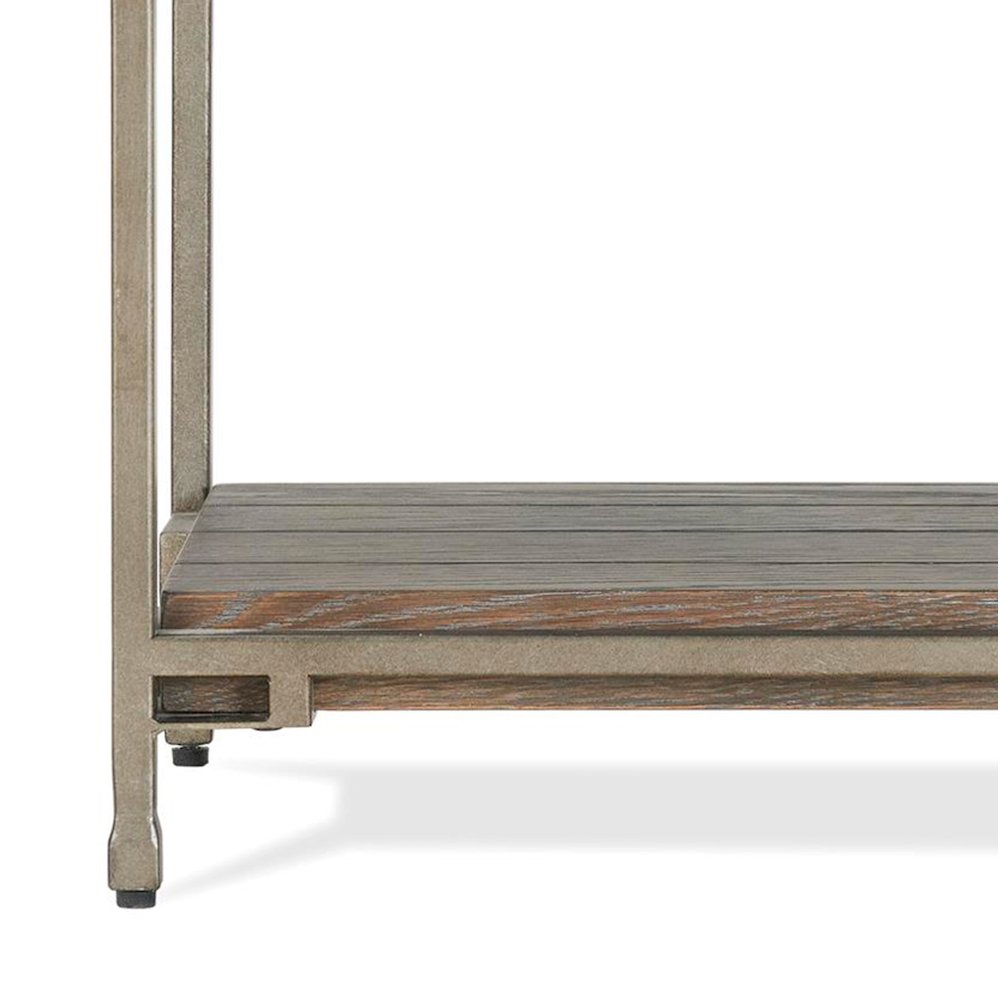 Corbeta 3Pc Living Room Coffee Table and 2 Chairside Tables Set, Aged Graphite. Picture 15