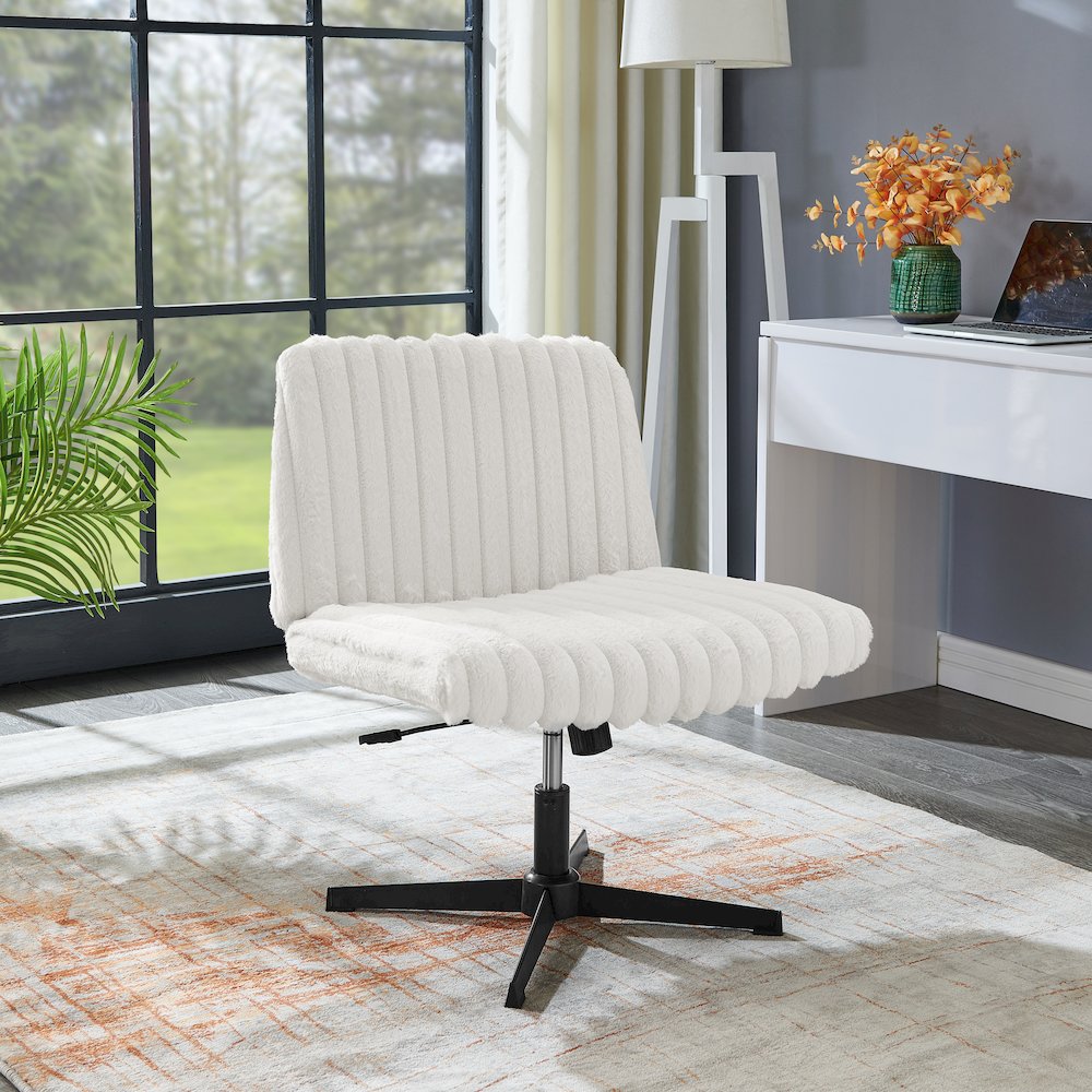 Blynn Adjustable Swivel Criss Cross Chair, Office Chair Vanity Chair. Picture 2
