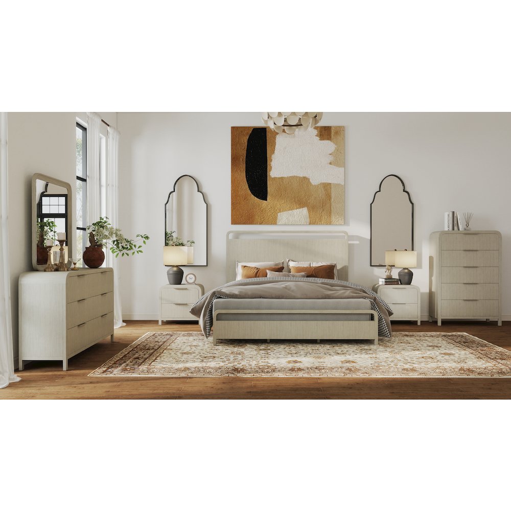 Tavari 6-PC Queen Bedroom Set in Light Gray. Picture 2