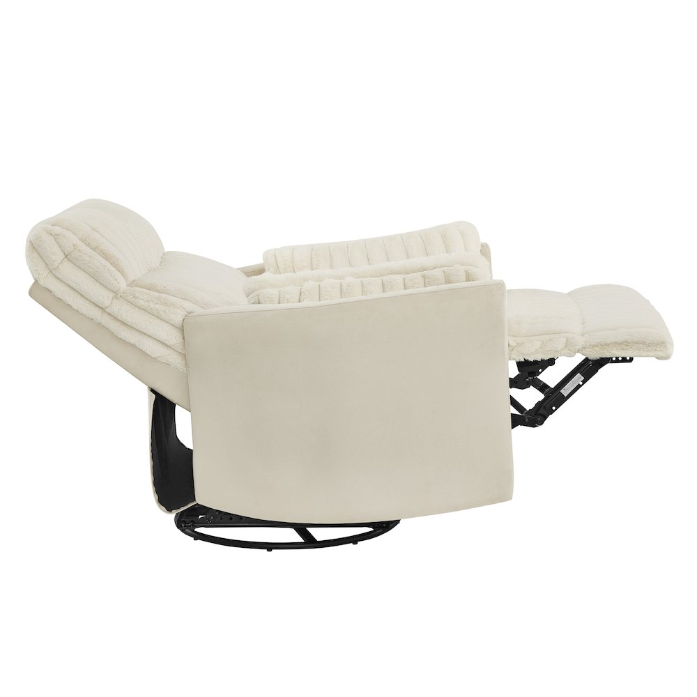 Bocaton Wide Wale Corduroy Upholstery Manual Recliner. Picture 7
