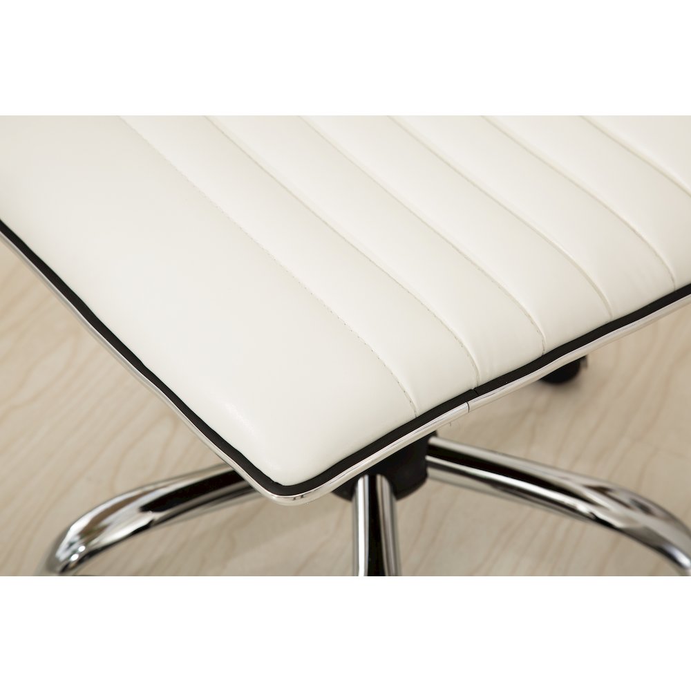 Fremo Chromel Adjustable Air Lift Office Chair in White. Picture 7
