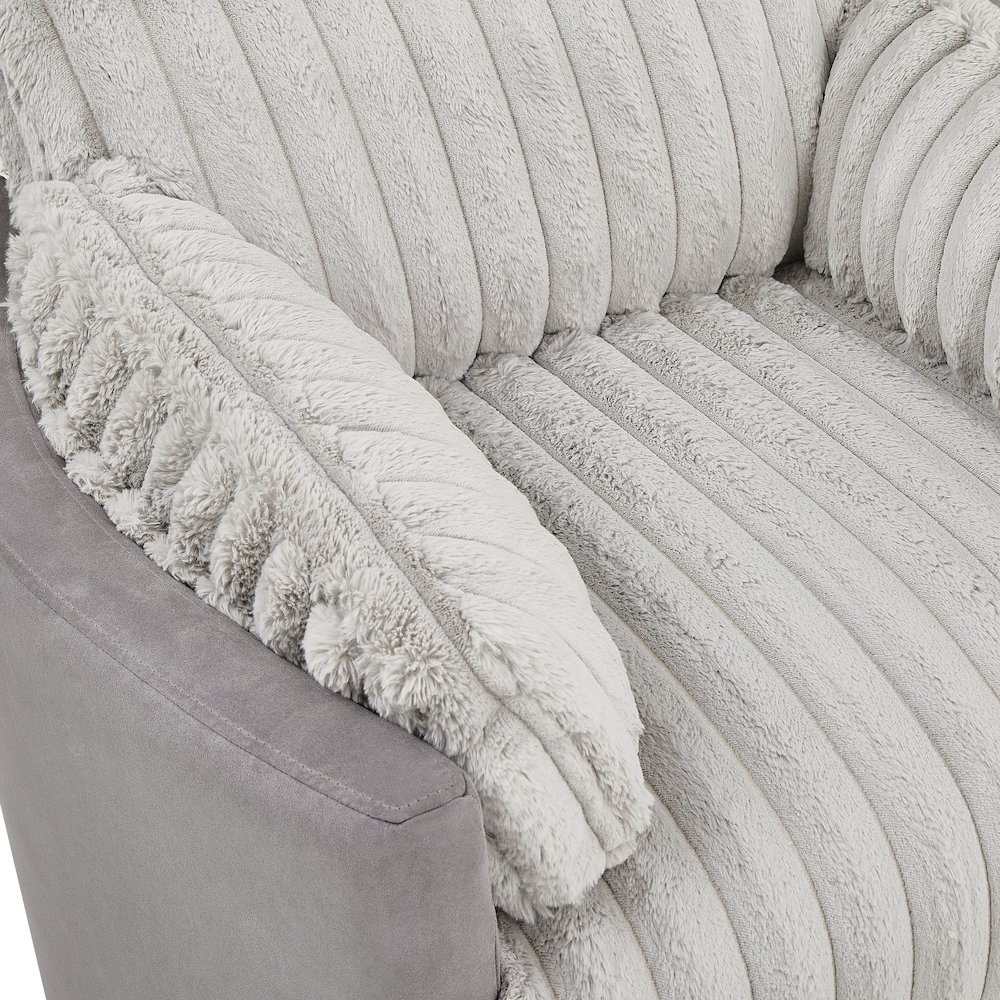 Bocaton Wide Wale Corduroy Upholstery Manual Recliner. Picture 7