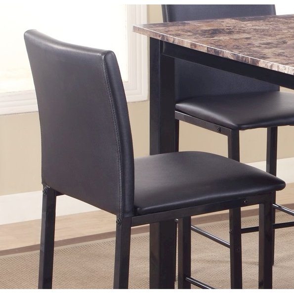 Citico Metal Counter Height Dining Chairs with Black Metal Frame, Set of 4. Picture 5