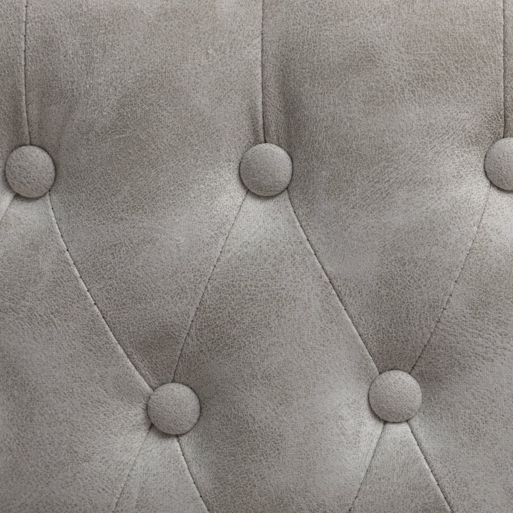 Nevis Modern Faux Leather Tufted Nailhead Trim Barstool Set of 2, Off-White. Picture 12