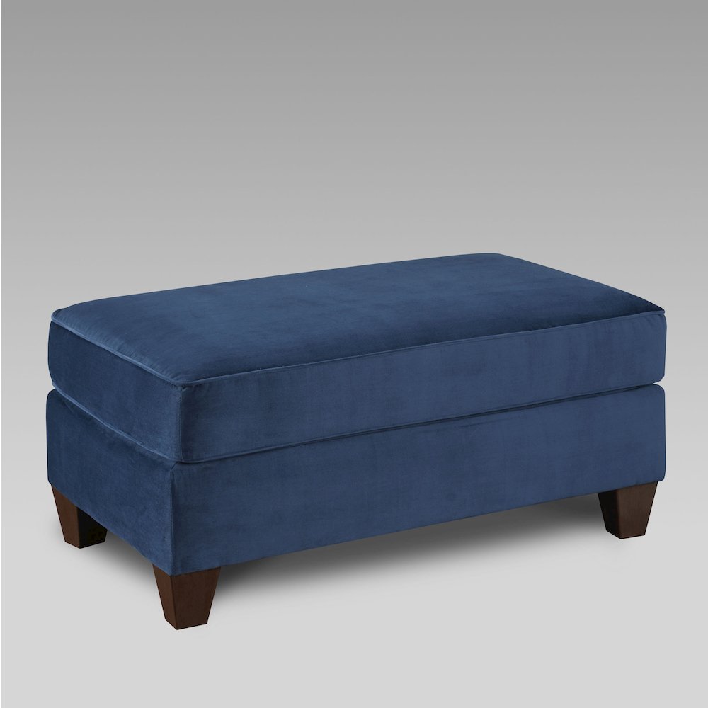 Camero Fabric Pillowback 4-Piece Sofa Set in Navy Blue. Picture 5
