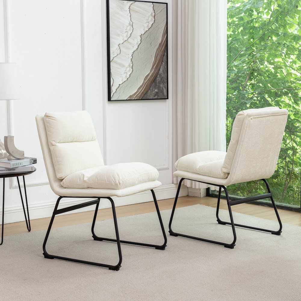 Milos Upholstered Dining Chairs, Set of 2. Picture 5