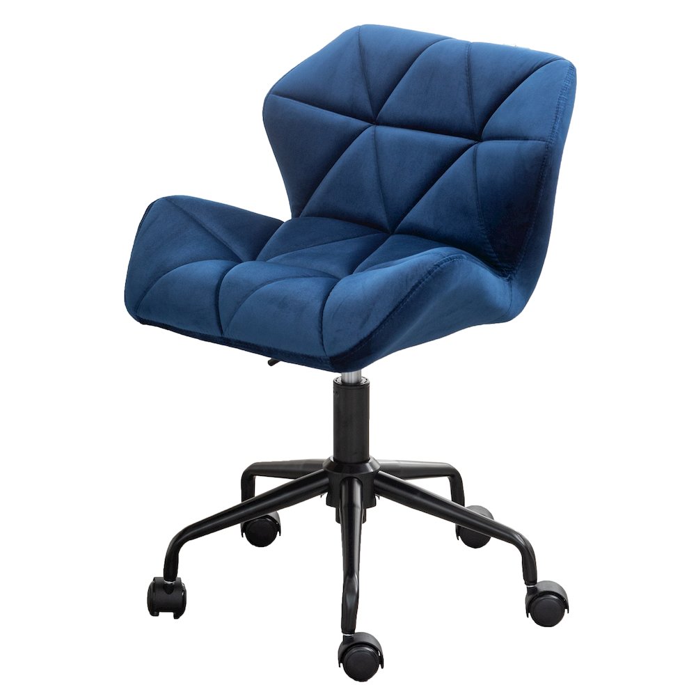Eldon Diamond Tufted Adjustable Swivel Office Chair, Blue. Picture 1