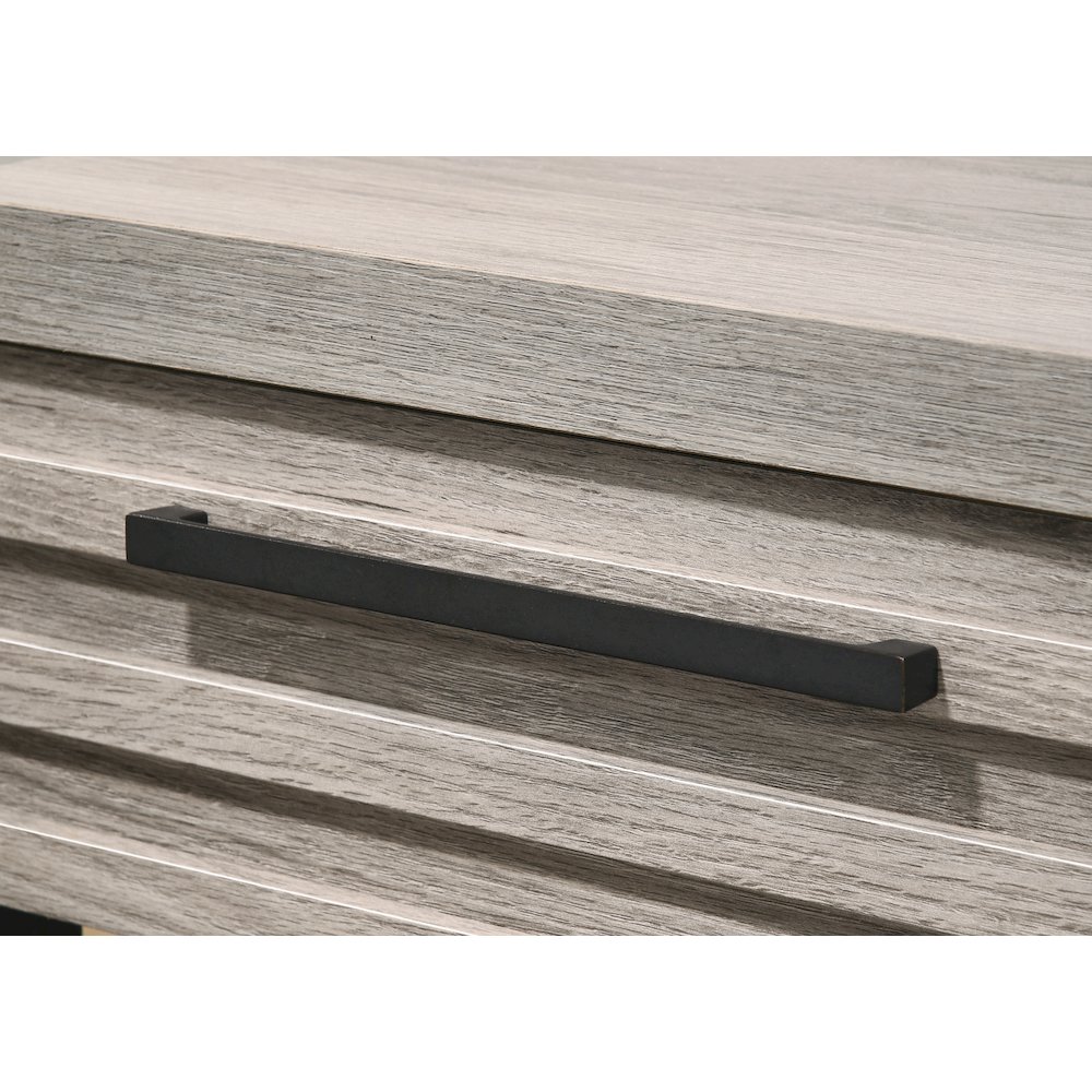 Wallbed Bed, Dresser, Mirror, and 2 Nightstands, Weathered Gray, Queen. Picture 13