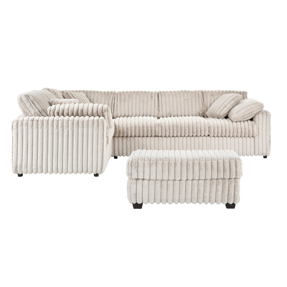 Belvoir 2-PC Living Room Set, L-shape Sectional and Accent Ottoman. Picture 9