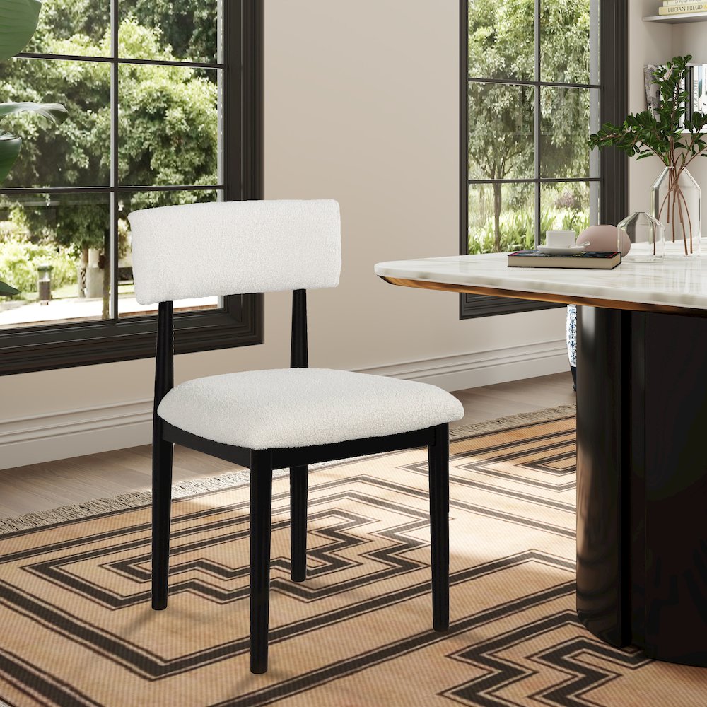 Ellis Boucle Upholstered Dining Chairs, Set of 2. Picture 3