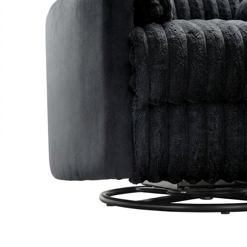 Wide-Wale Corduroy Manual Recliner Chair with Overstuffed Seat for Adults, White. Picture 7