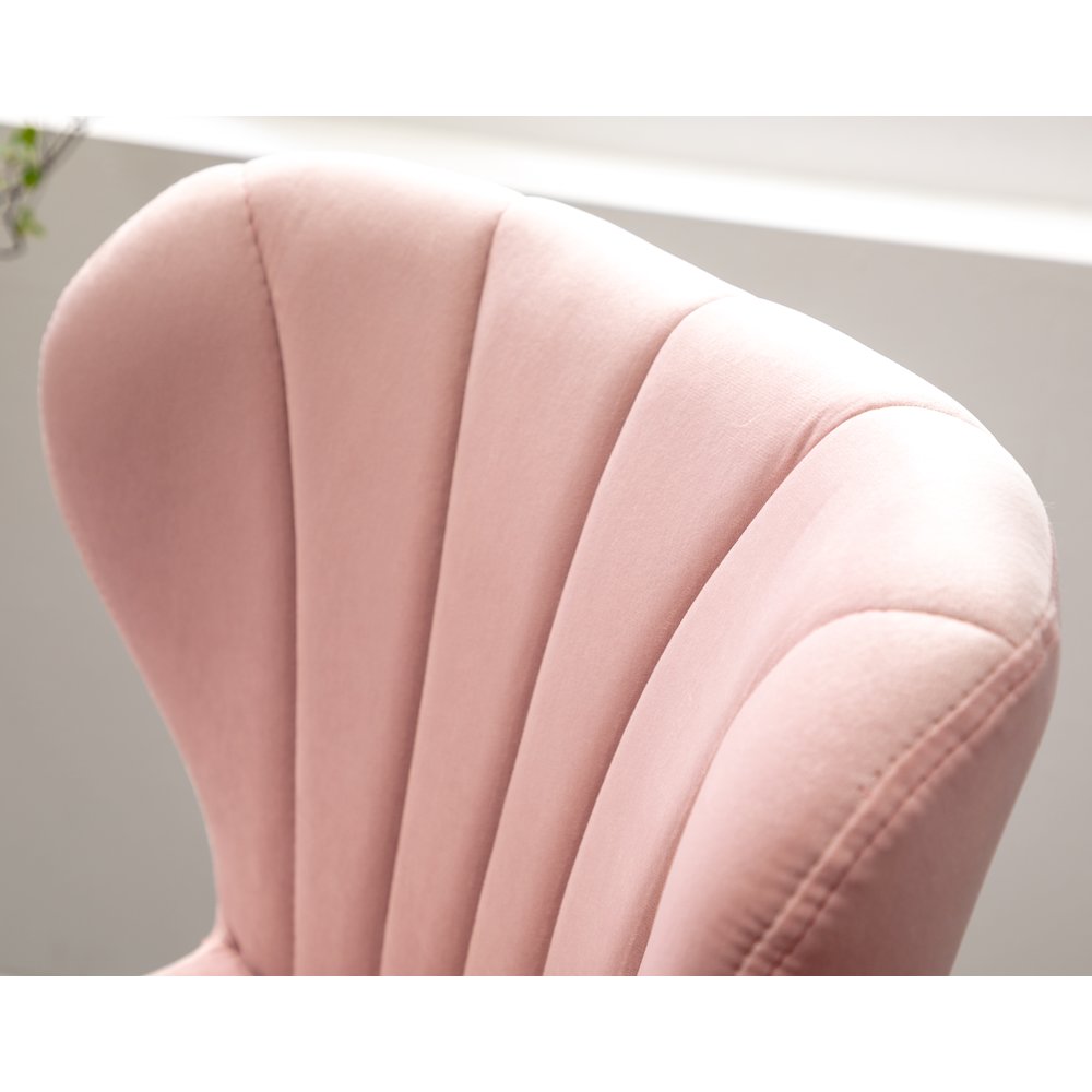 Ellston Upholstered Adjustable Swivel Barstools in Pink, Set of 2. Picture 11